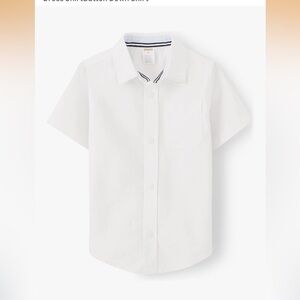 Gymboree White Short Sleeve Button-Down Collared Shirt
